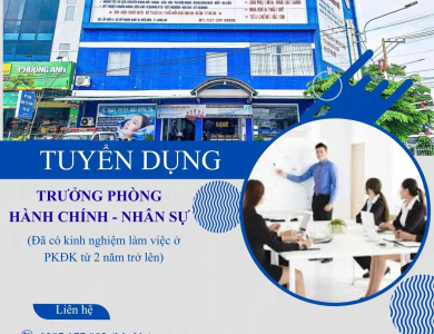 Tuyển dụng Trưởng phòng Hành chính nhân sự - Ngày 3/11/2025