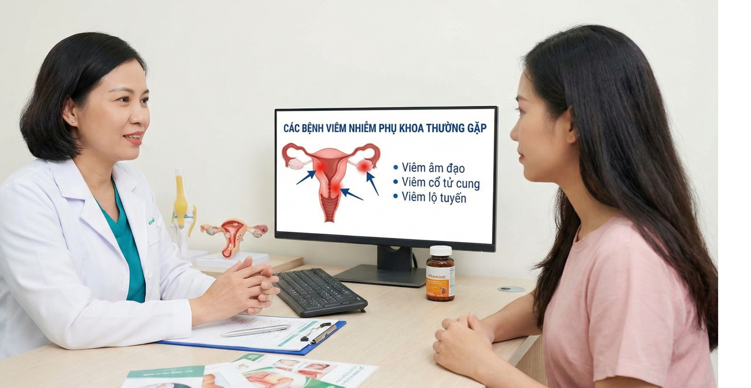 Bác sĩ Sản phụ khoa tư vấn riêng tư cho bệnh nhân trong phòng khám kín đáo